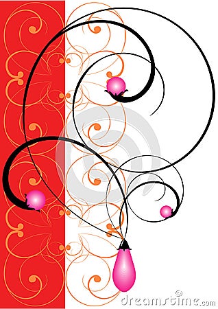 Pink pearls Vector Illustration