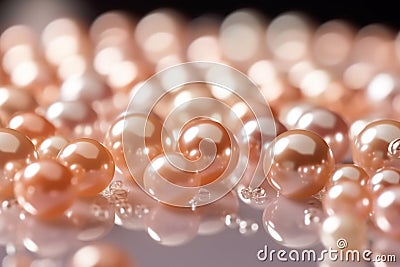 Pink pearls close up Stock Photo
