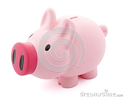 Pink piggy bank Stock Photo