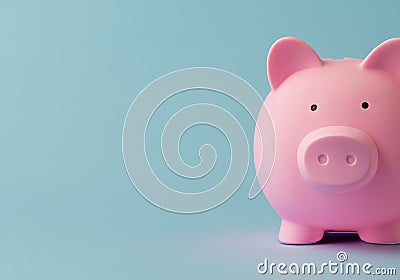 Pink piggybank Stock Photo