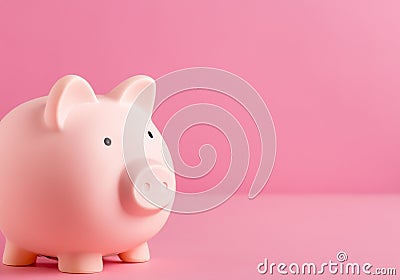 Pink piggybank Stock Photo