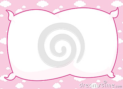 Pink Pillow Frame Stock Photo