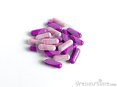 pink pills medicine cure health silymarin silybum marianum Stock Photo