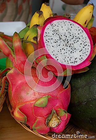 Pink pitahaya Stock Photo