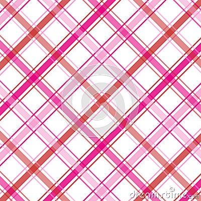 Pink Plaid Vector Illustration