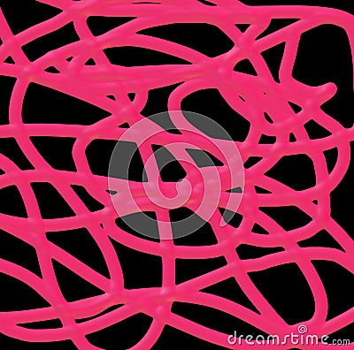 Pink plastic fluid forms. Abstract background Stock Photo