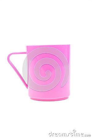 Pink Plastic Cup Stock Photo