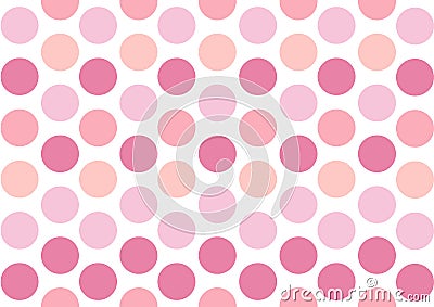 Pink polka dotted design background Vector Illustration