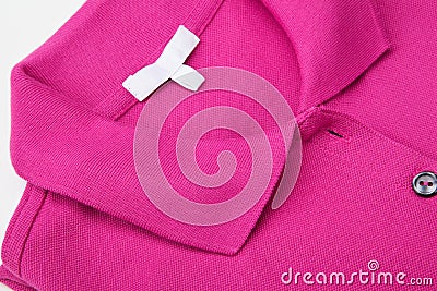 Pink polo shirt Stock Photo