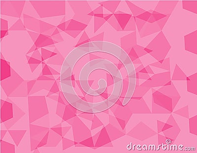 Pink polygonal illustration, which consist of triangles. Geometric background in Origami style with gradient. Triangular design fo Vector Illustration