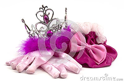 Pink princess accessories Stock Photo