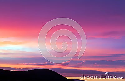 Pink and Purple Clouds Stock Photo