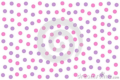 Pink and purple dots background over white Vector Illustration