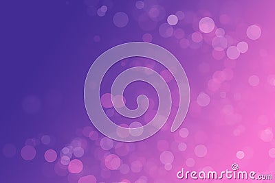 Pink purple Miracle bokeh with deep gradient background Stock Photo