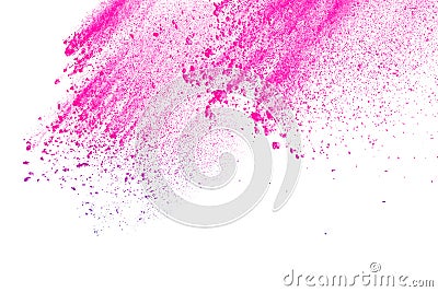 Pink-purple powder exploding Stock Photo
