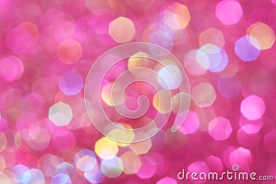 Pink, purple, white, yellow and turquoise soft lights abstract background Stock Photo