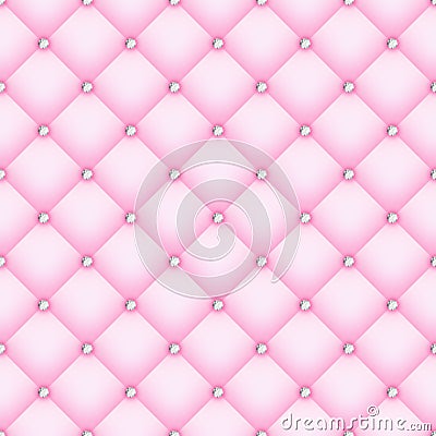 Pink quilted seamless pattern. Vector Illustration