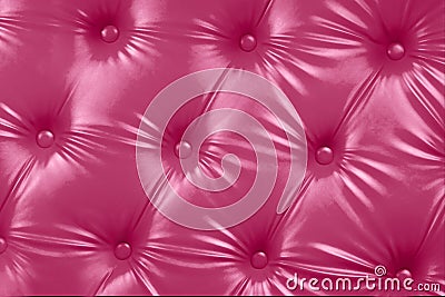 Pink faux quilted leather, upholstery, design, background Stock Photo