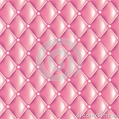 Pink quilted texture Vector Illustration