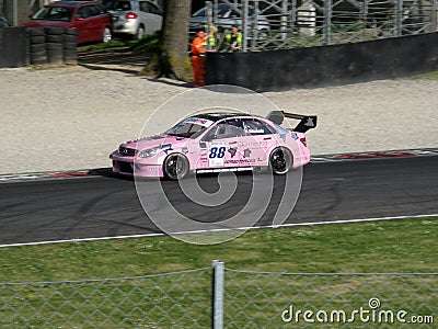 Pink Racer Editorial Stock Photo
