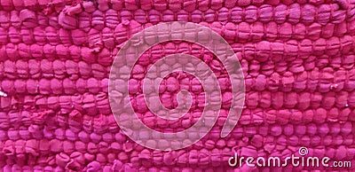 Pink ragg rug background texture Stock Photo