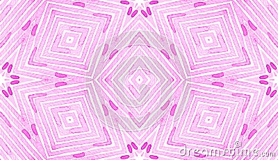 Pink red Geometric Watercolor. Delicate Seamless P Stock Photo