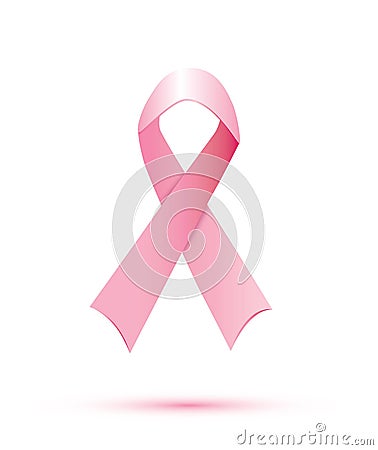 Pink ribbon Vector Illustration