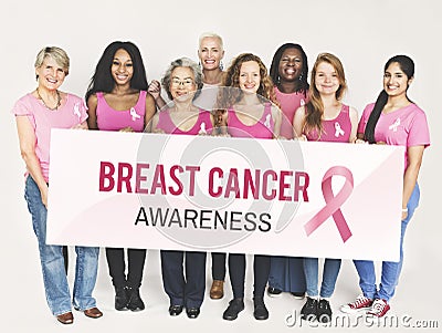 Pink Ribbon Breast Cancer Awareness Concept Stock Photo