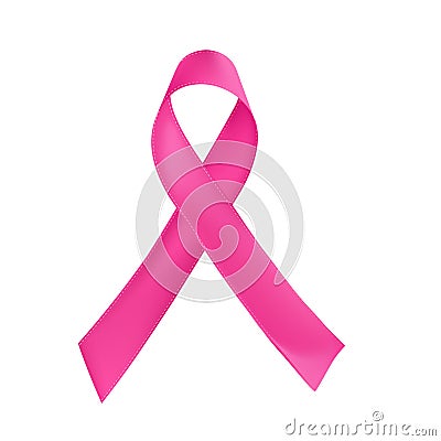 Pink ribbon Vector Illustration