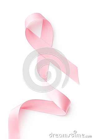 Pink ribbon breast cancer Stock Photo