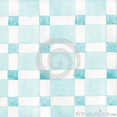 Pink ribbonBlue white tartan Cartoon Illustration