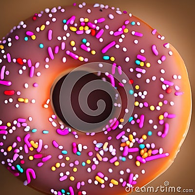 Pink ring donut Stock Photo