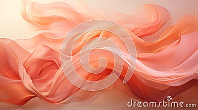 Pink Rose Petals on Silk Wave Background Stock Photo