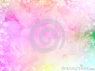 pink roses flower border and frame in vintage color for valentine background Stock Photo