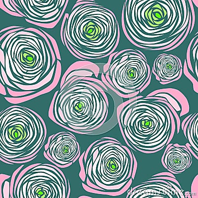 Pink roses Vector Illustration