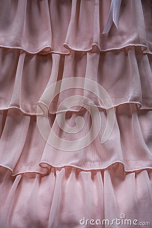 Pink Ruffles Detail Stock Photo