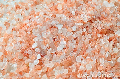 Pink salt from the Himalaya - background Stock Photo