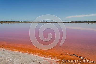 Pink Lake in Dimboola, Australia Stock Photo