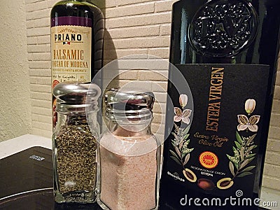 Pink salt Pepper Editorial Stock Photo