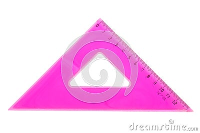 Pink school triangle Stock Photo