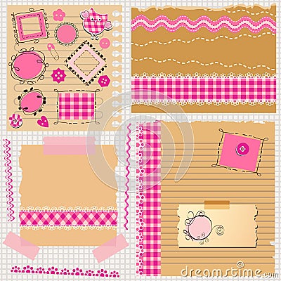 Scrapbook kit Vector Illustration