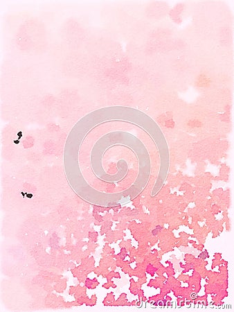 Pink shabby grungy distressed watercolor painted texture Stock Photo