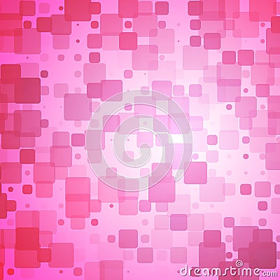 Pink shades red glowing rounded tiles background Vector Illustration