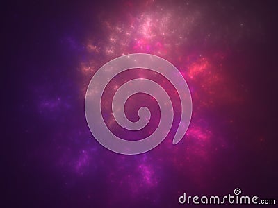 Pink shell swirl nebula space background Stock Photo