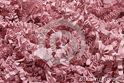 Pink shredded craft paper Stock Photo