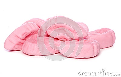 Pink shrimp sweets cutout Stock Photo