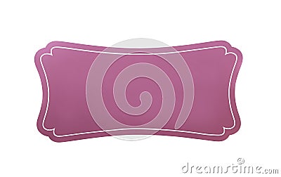 Pink sign isolated Stock Photo