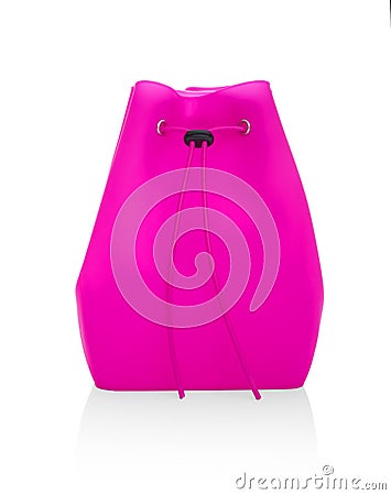 Pink silicone backpack. Stock Photo