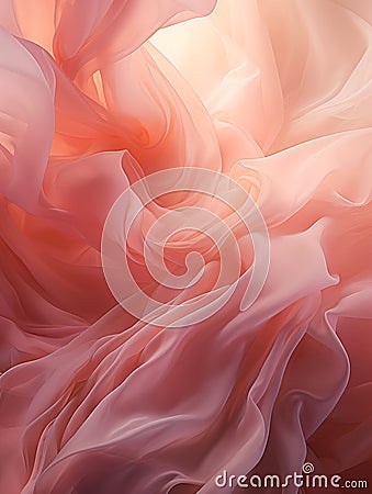 Pink Silk or Satin Fabric flowing background texture Stock Photo