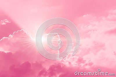 pink sky love lovely sweet pinky lady bright sunny skyscape for wedding postcard background Stock Photo